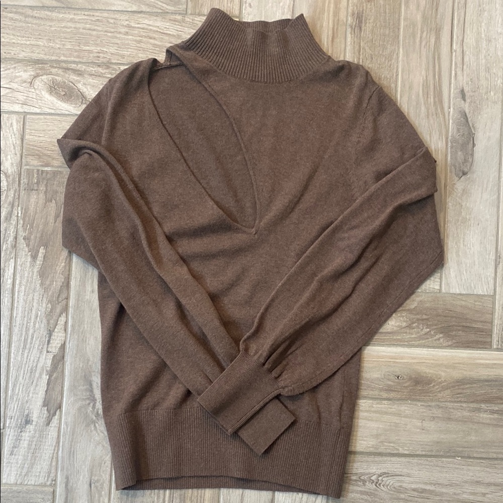 Chic Sexy Brown Turtleneck Sweater